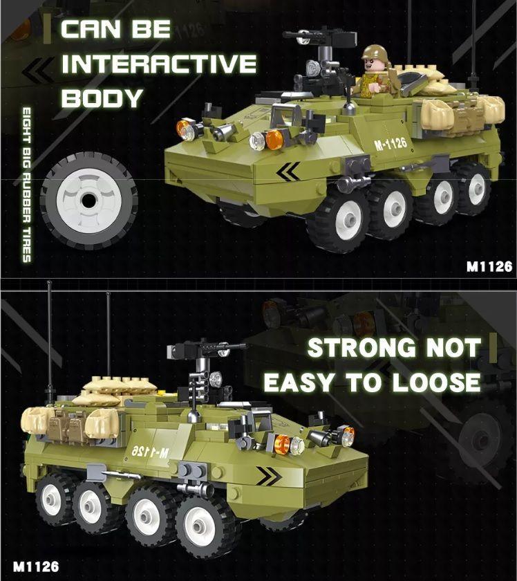 Tanque Blindado M1126 Striker APC 8x8, compatible Lego-6