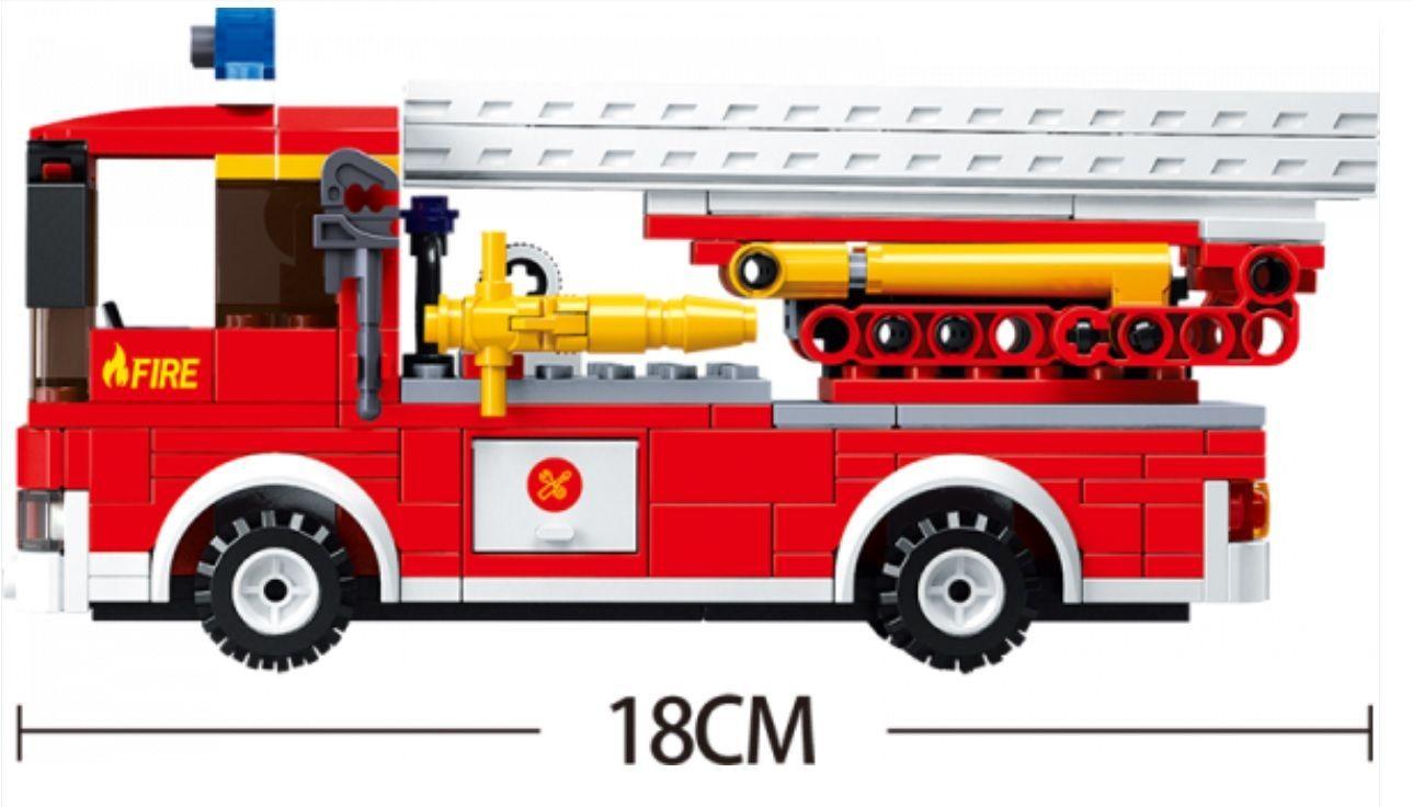 Camion de Bomberos Escalera, compatible Lego-2