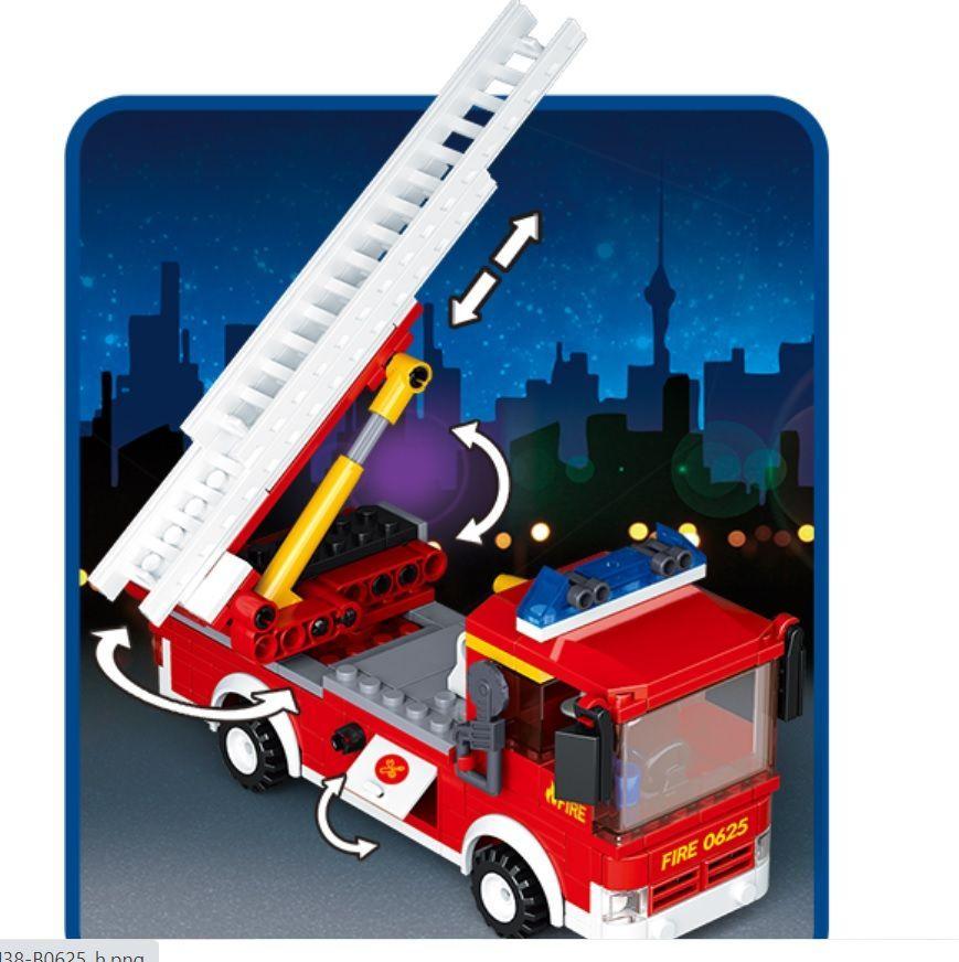 Camion de Bomberos Escalera, compatible Lego-5