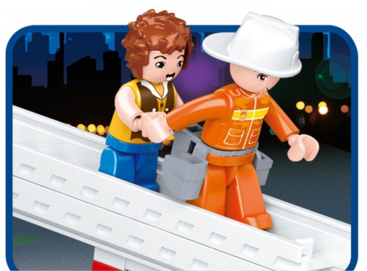 Camion de Bomberos Escalera, compatible Lego-6