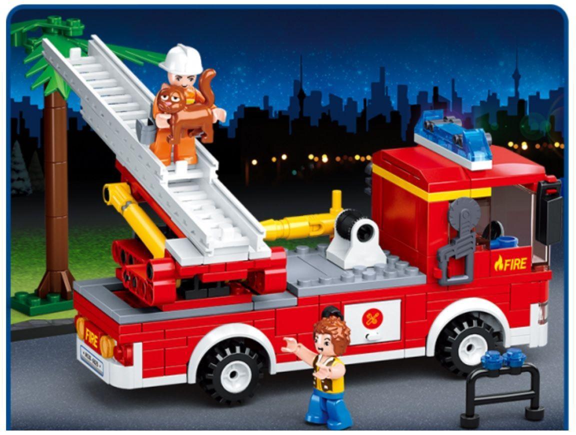 Camion de Bomberos Escalera, compatible Lego-7
