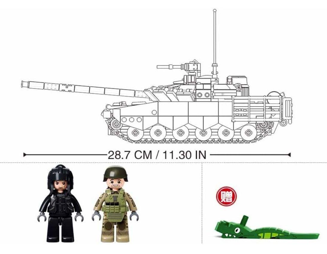 Tanque Armable Ruso T-80, compatible Lego-3