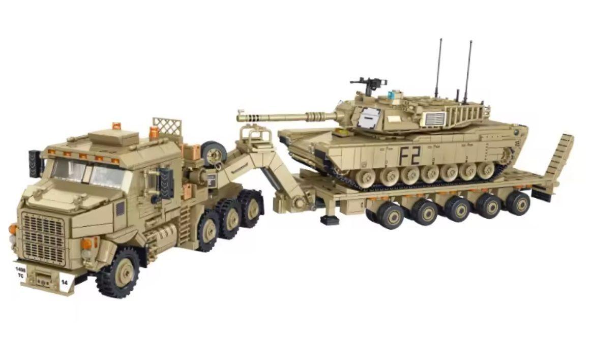 Camión Oshkosh M1070 + Tanque M1A2 Abrams, US ARMY-0