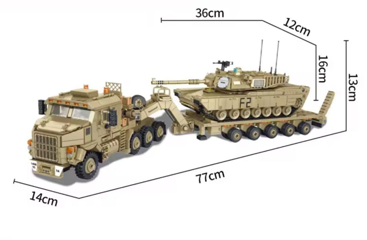 Camión Oshkosh M1070 + Tanque M1A2 Abrams, US ARMY-2