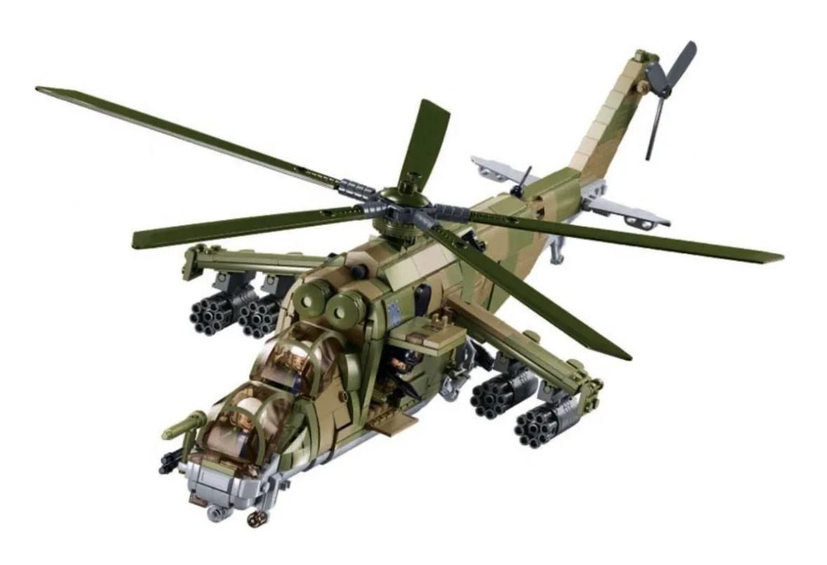 Helicoptero de Ataque Ruso MIL MI-24 HIND, compatible Lego-2