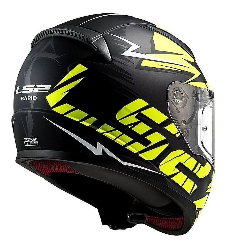 Casco Ls2 Ff353 Rapid Chromo Negro Amarillo Matte-1