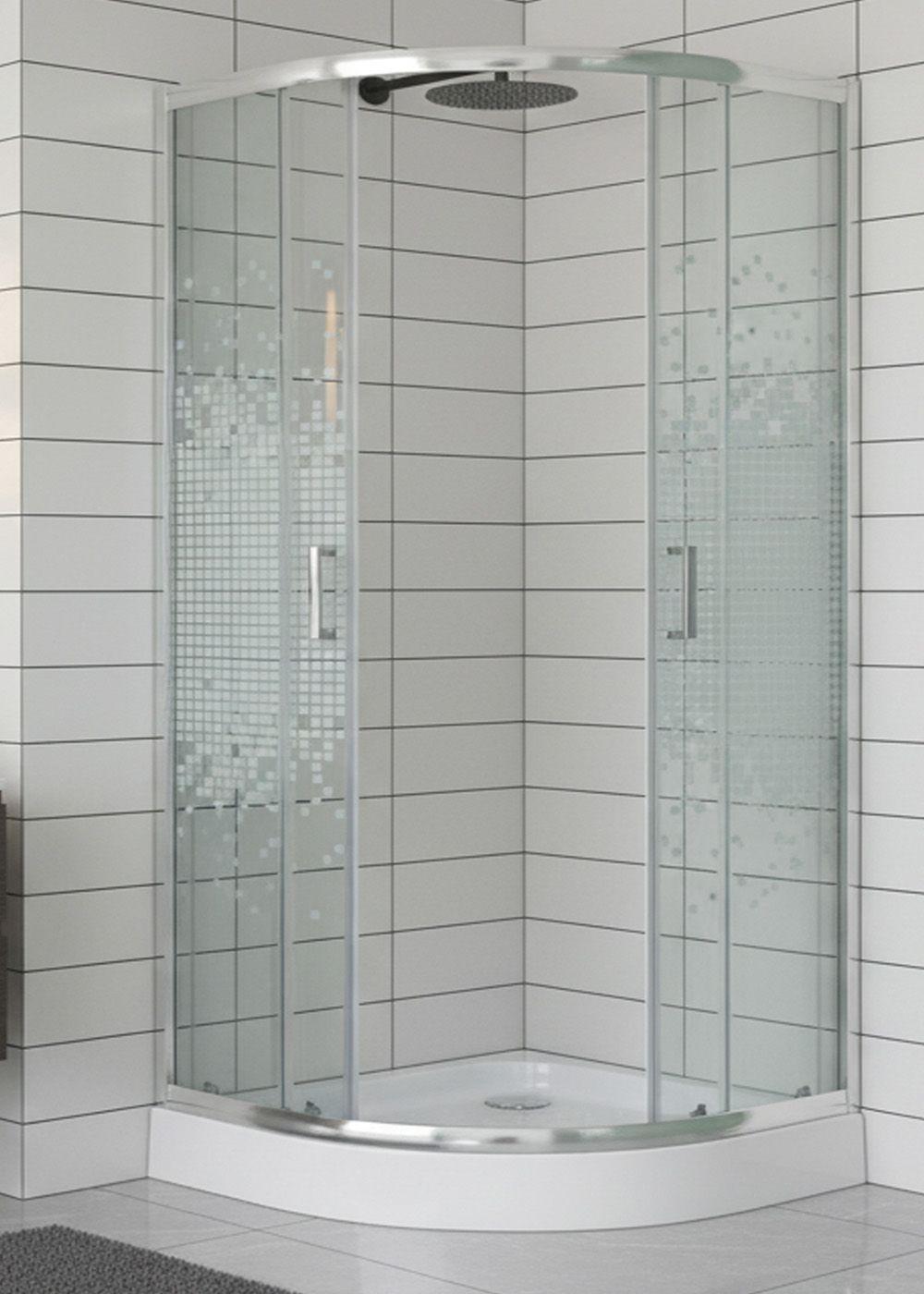 SHOWER DOOR JOYTEK CURVO MOSAIC WHITE 90X90X199 CM (INCLUYE RECEPTÁCULO)-3