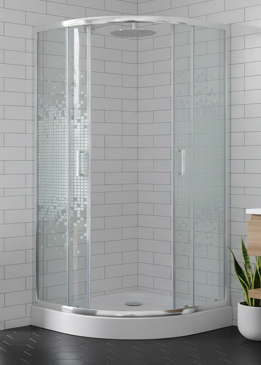 SHOWER DOOR JOYTEK CURVO MOSAIC WHITE 90X90X199 CM (INCLUYE RECEPTÁCULO)-6