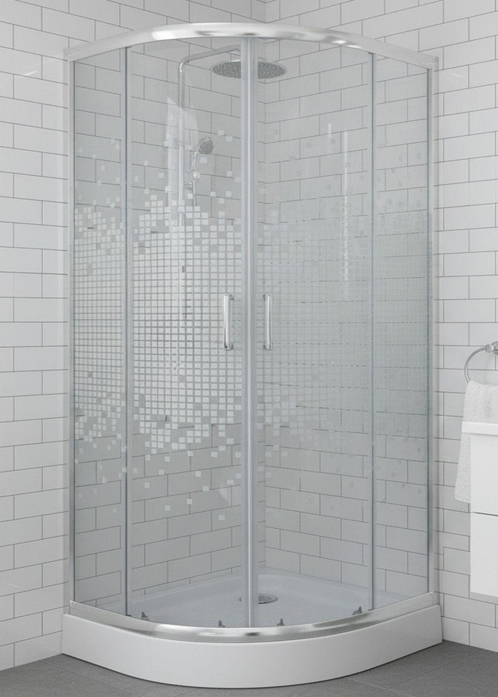 SHOWER DOOR JOYTEK CURVO MOSAIC WHITE 90X90X199 CM (INCLUYE RECEPTÁCULO)-7