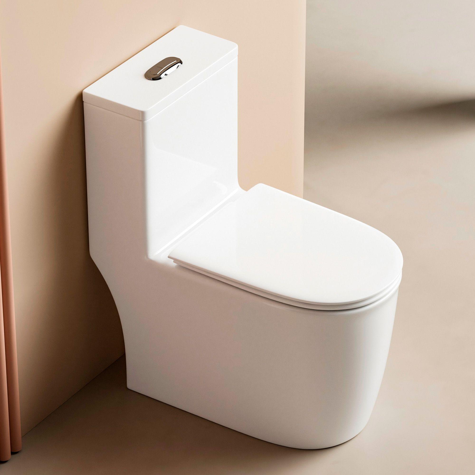 WC One Piece Design 2045 Joytek Descarga a Piso 30 cm Blanco-2