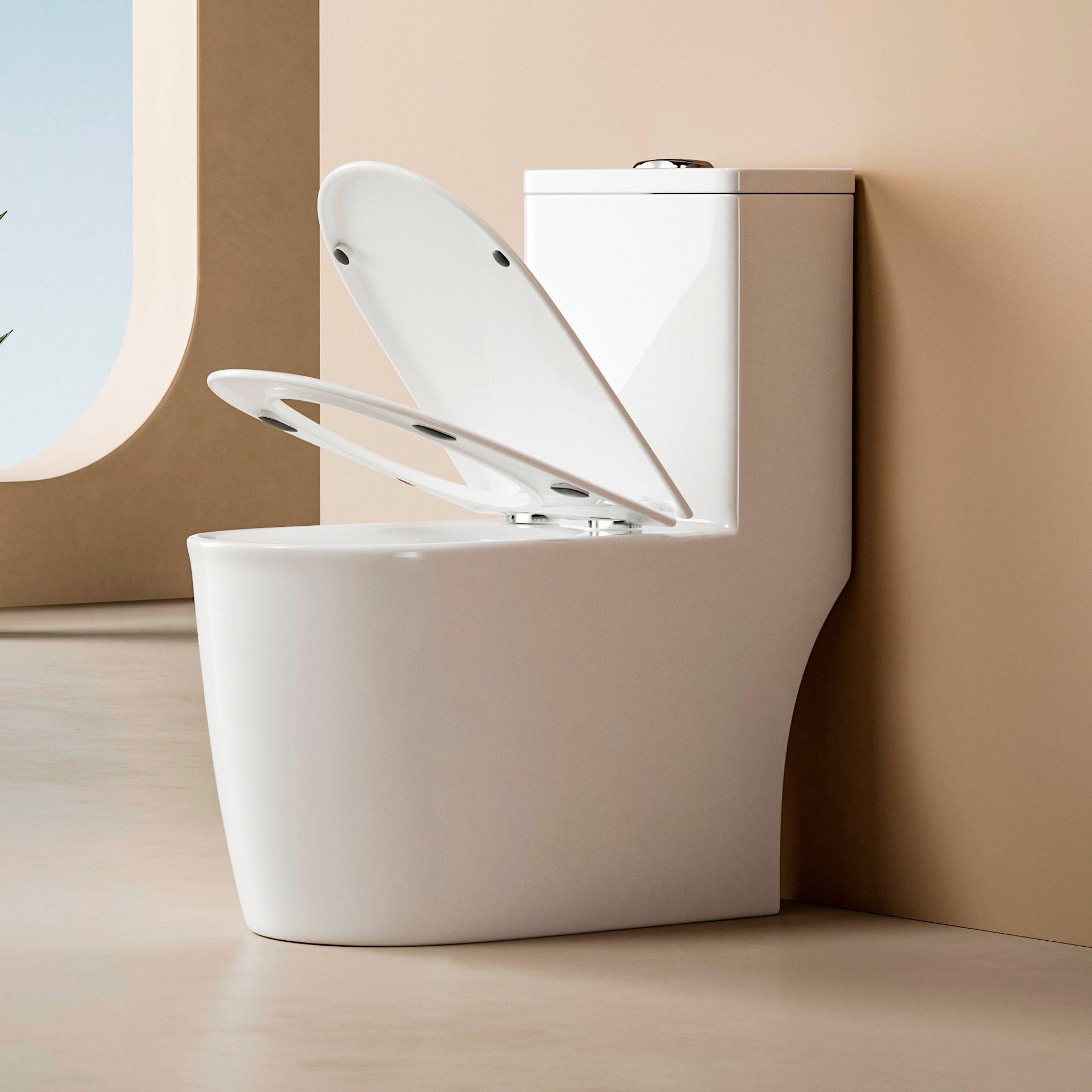 WC One Piece Design 2045 Joytek Descarga a Piso 30 cm Blanco-4