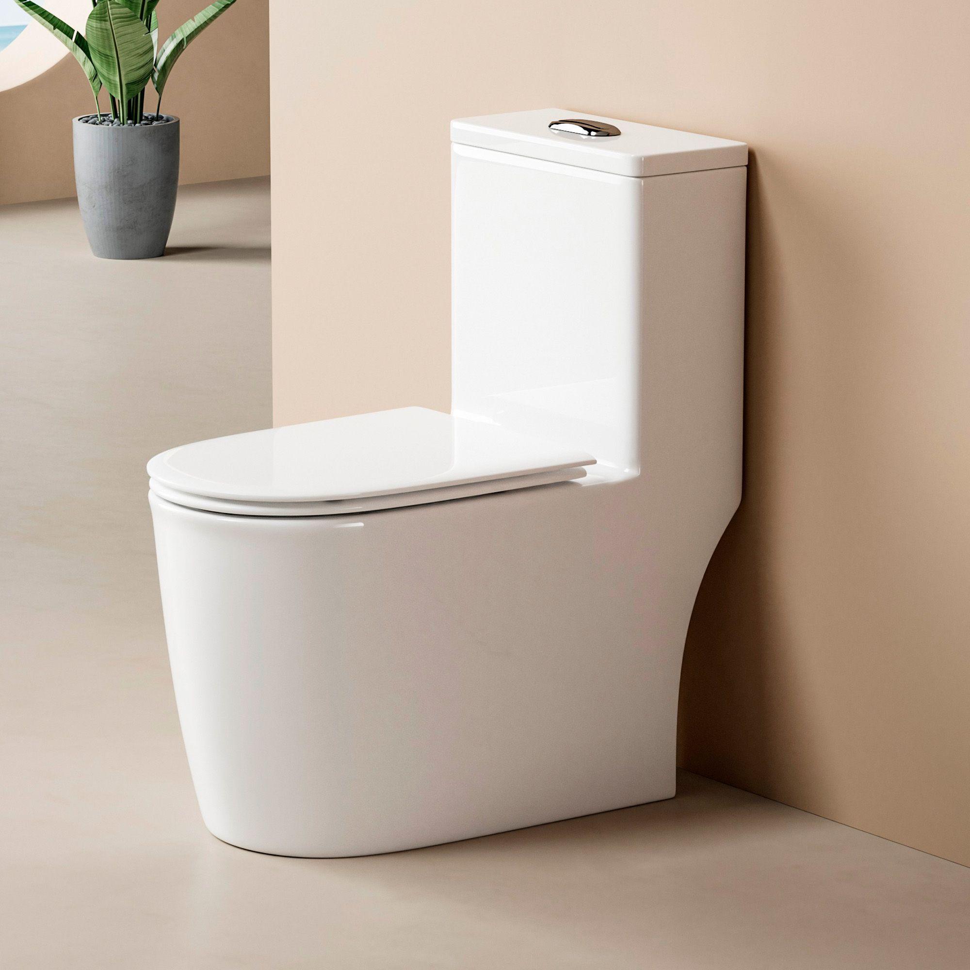 WC One Piece Design 2045 Joytek Descarga a Piso 30 cm Blanco-5