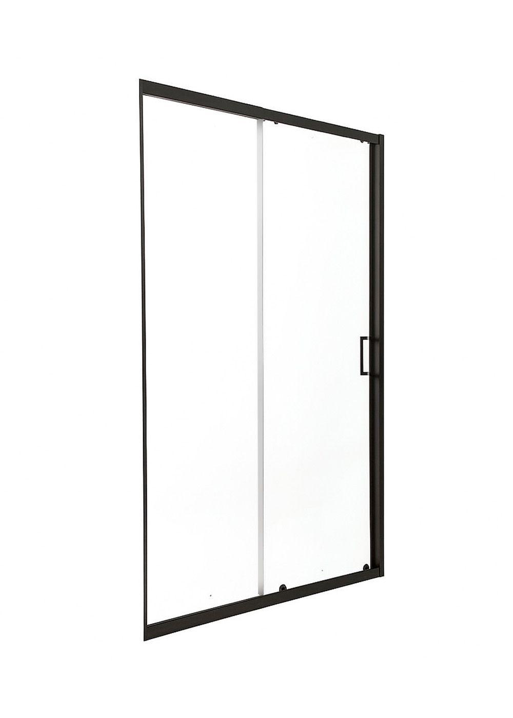 Mampara Ajustable de Ducha LENS 120-140 cm Transparente Negro-4