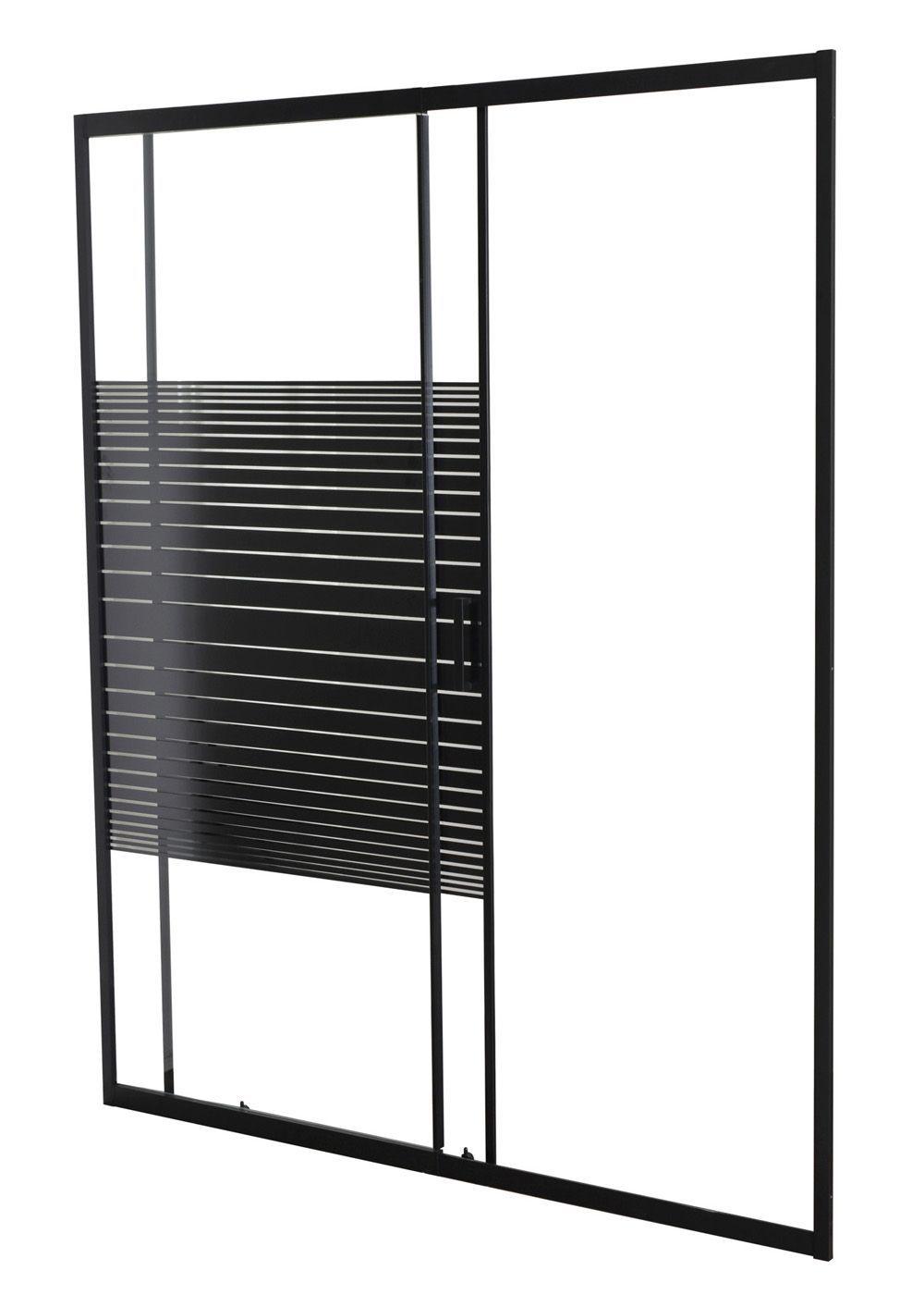 Mampara Ajustable de Ducha Strava 120-140 cm Líneas negras-7