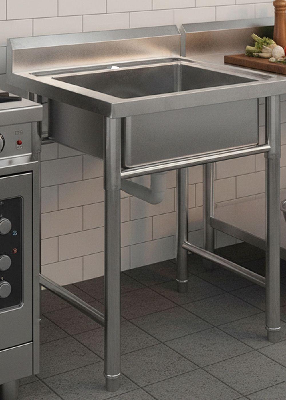 Lavafondo de Acero Inoxidable Joytek 60x60x90 cm-3