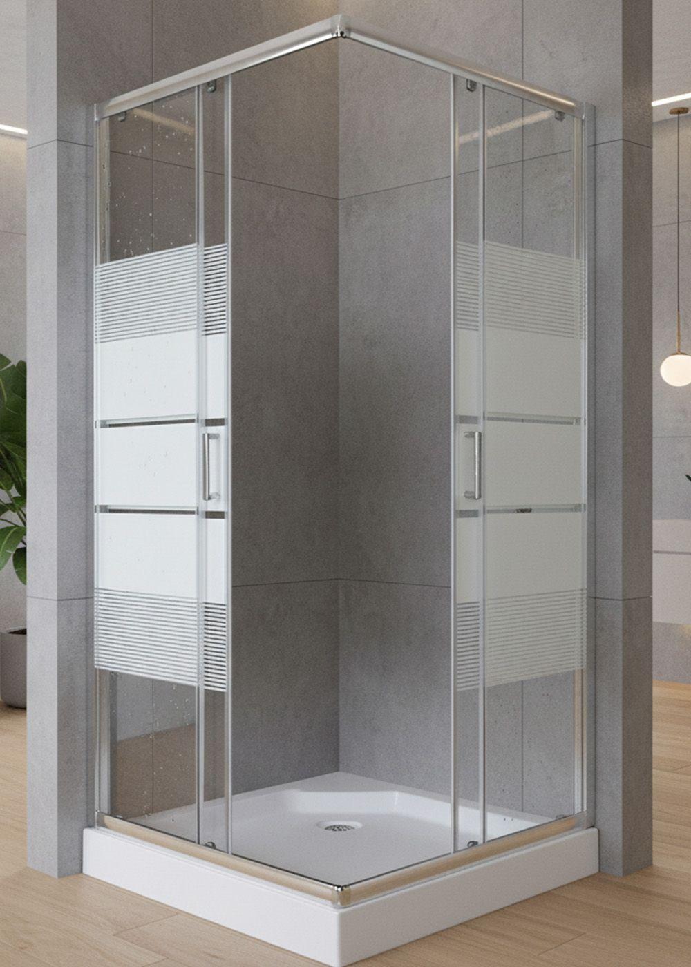 SHOWER DOOR JOYTEK RECTO STYLE BLANCO 80X80X198 CM (INCLUYE RECEPTÁCULO)-5
