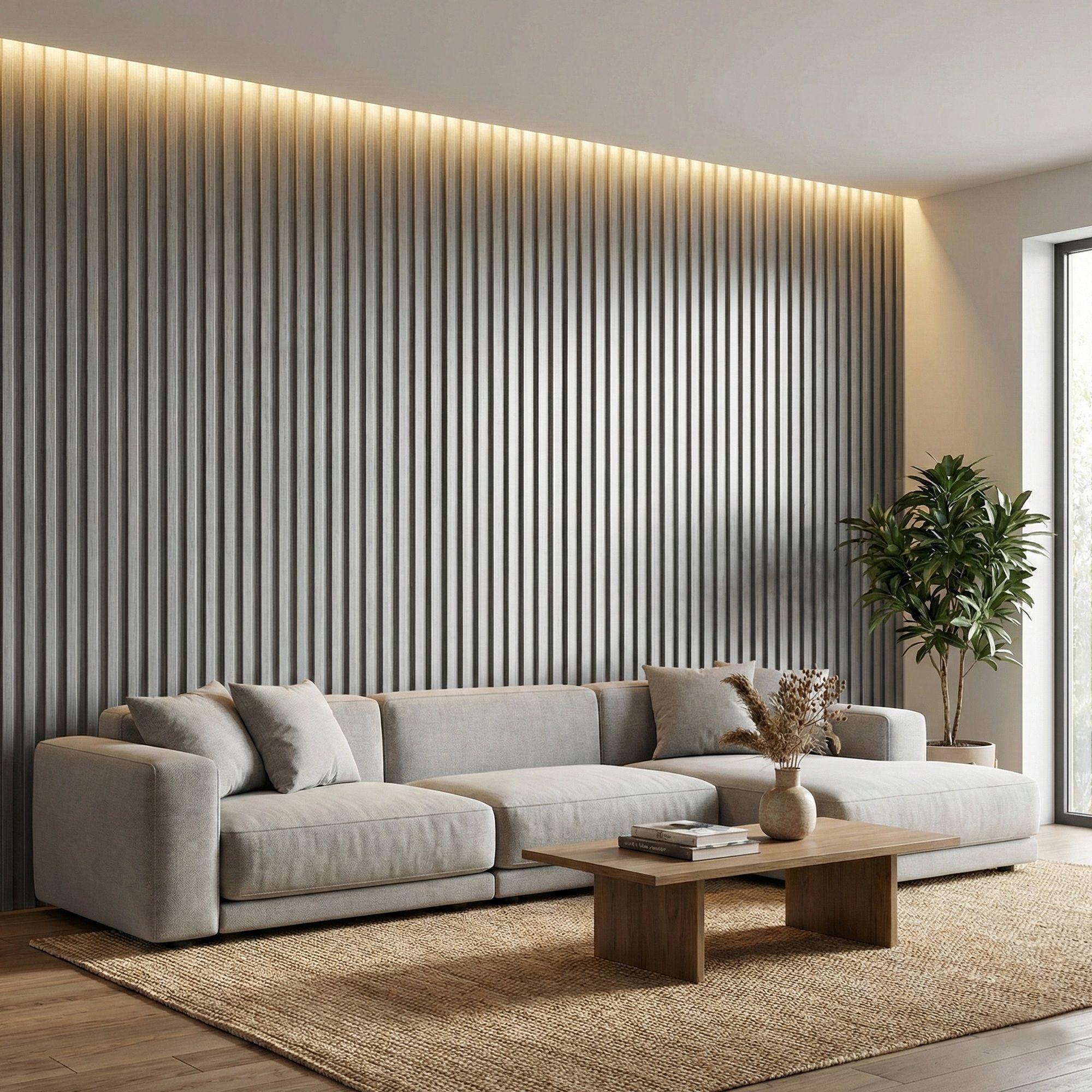 Wall Panel Gris Grafito 240x16 cm 3.84 m² (10 Paneles)-2