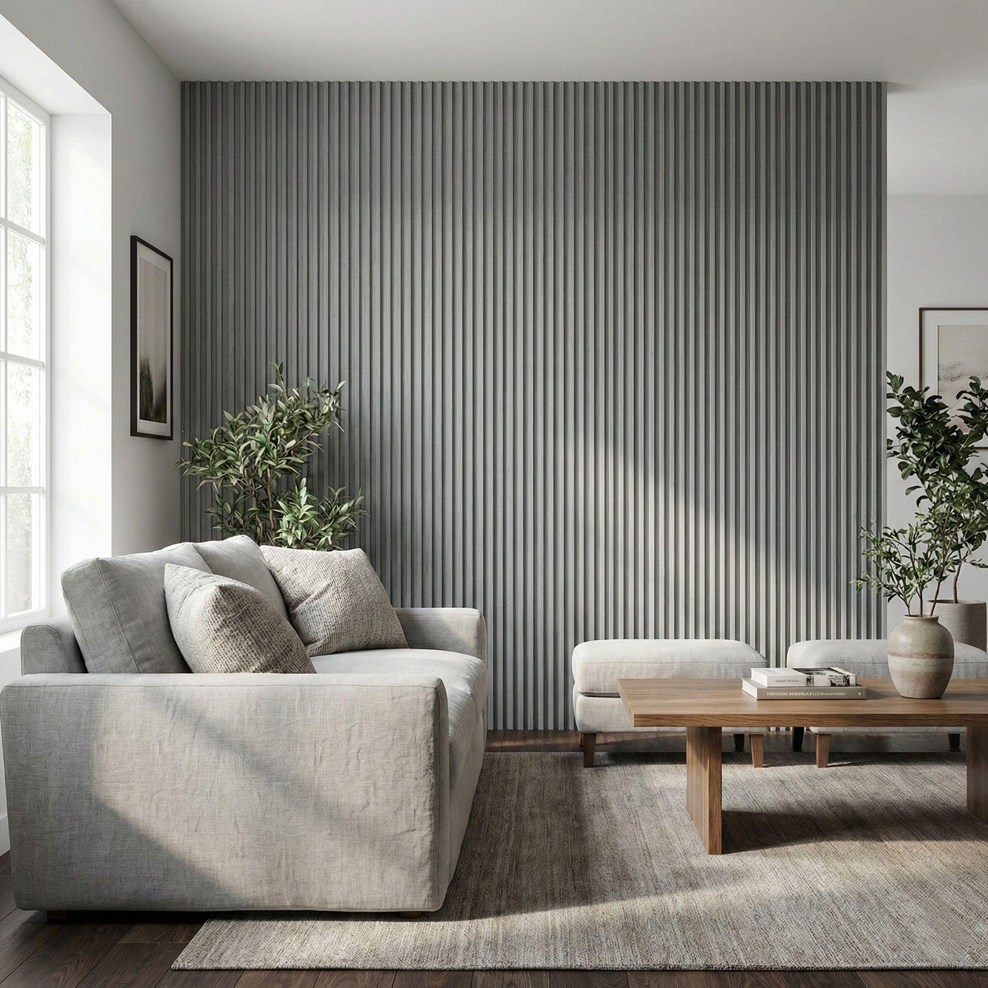 Wall Panel Gris Grafito 240x16 cm 3.84 m² (10 Paneles)-3