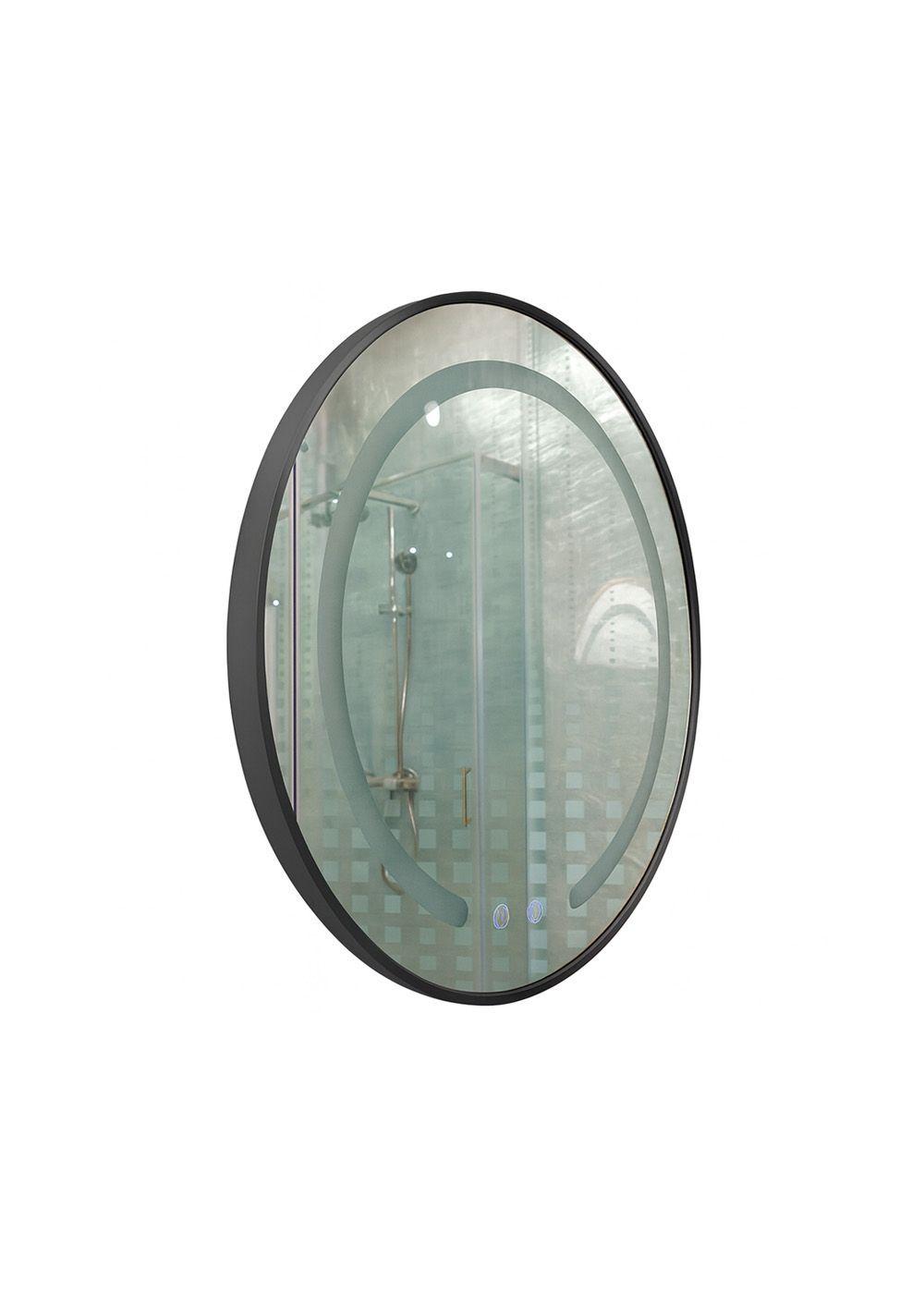 	
Espejo Redondo Marco Negro Touch con Luz Led 3 colores 50 cm-5