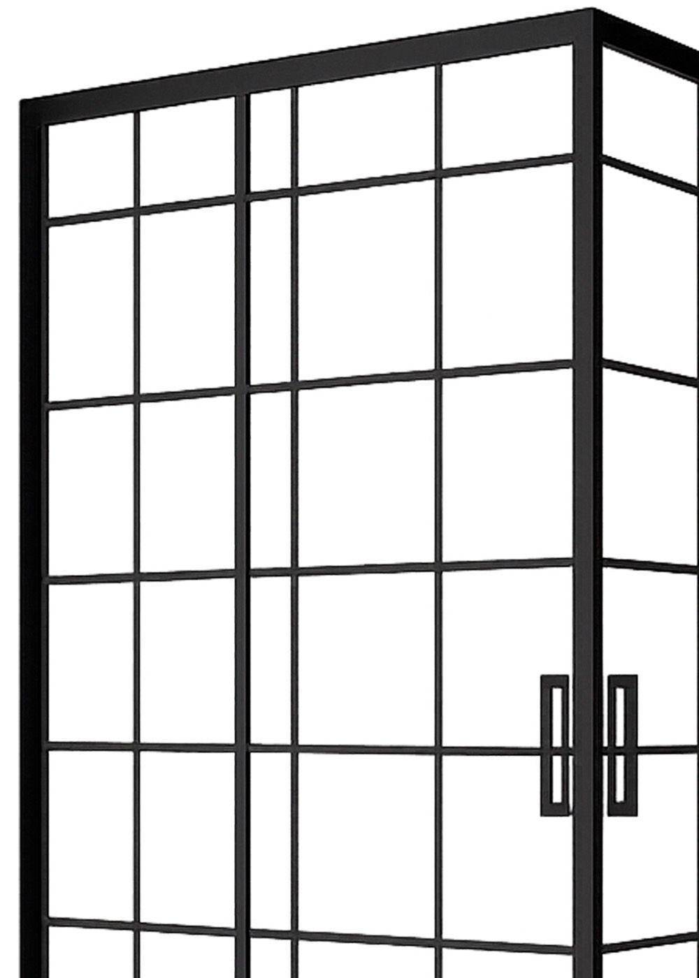 Shower Door Joytek Recto Cuadros Negros 100x70x198cm con Receptáculo-3