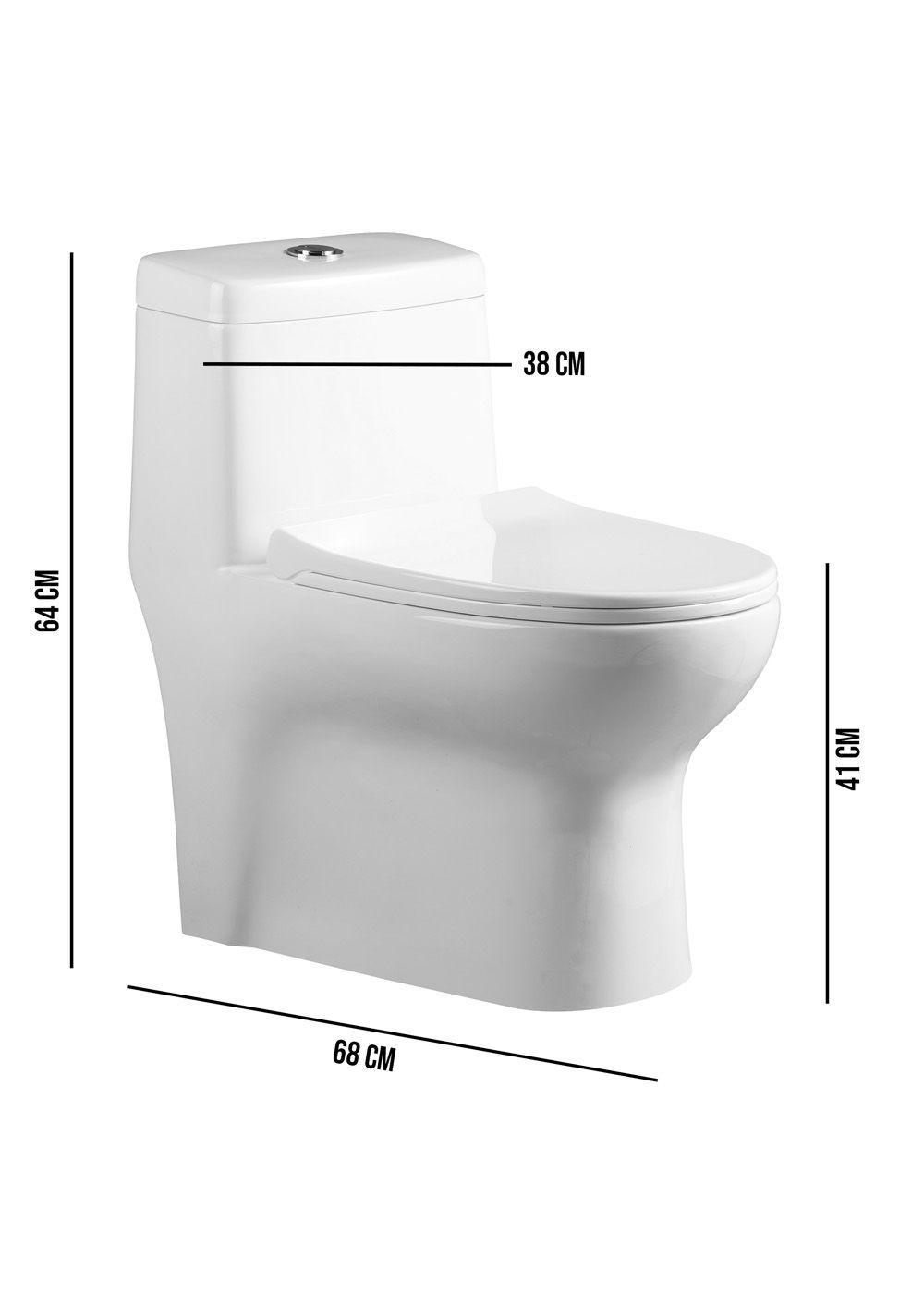 WC One Piece Joytek Millenium 8020 Descarga a Piso 20 cm-7
