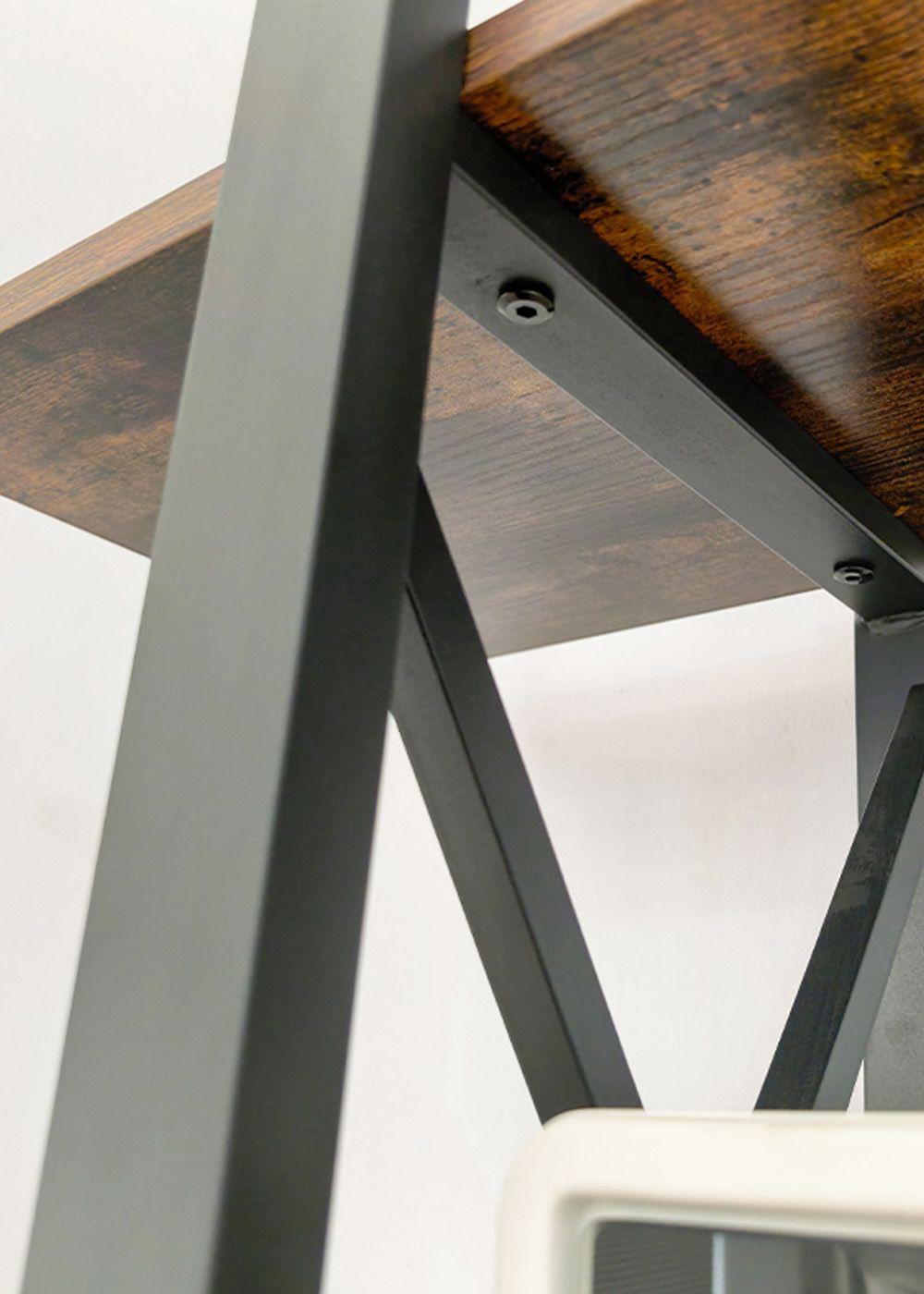 Estante de Metal y Madera 5 Niveles 120x28.5x182 cm Nogal Oscuro-6