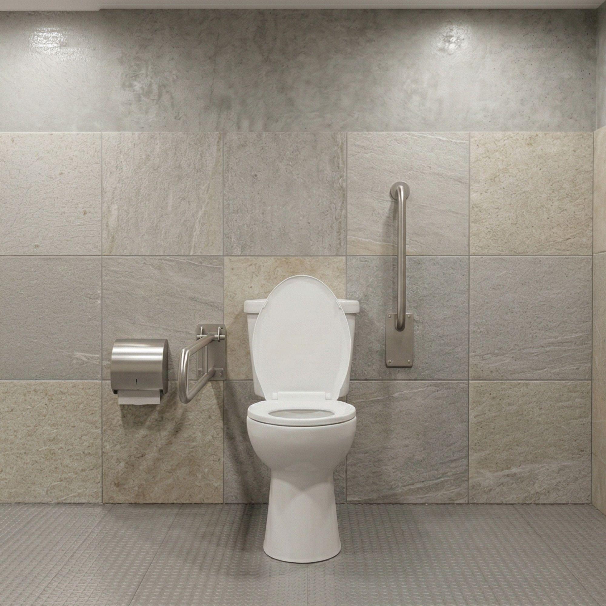 WC Sanitario Two Piece para Discapacitados Descarga a Piso 30 cm-6