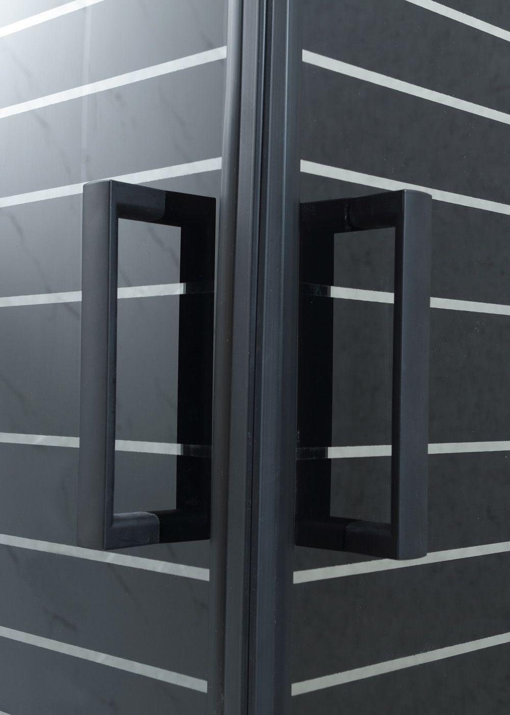 Shower Recto Strava Negro 90x90cm (Incluye Receptáculo)-3