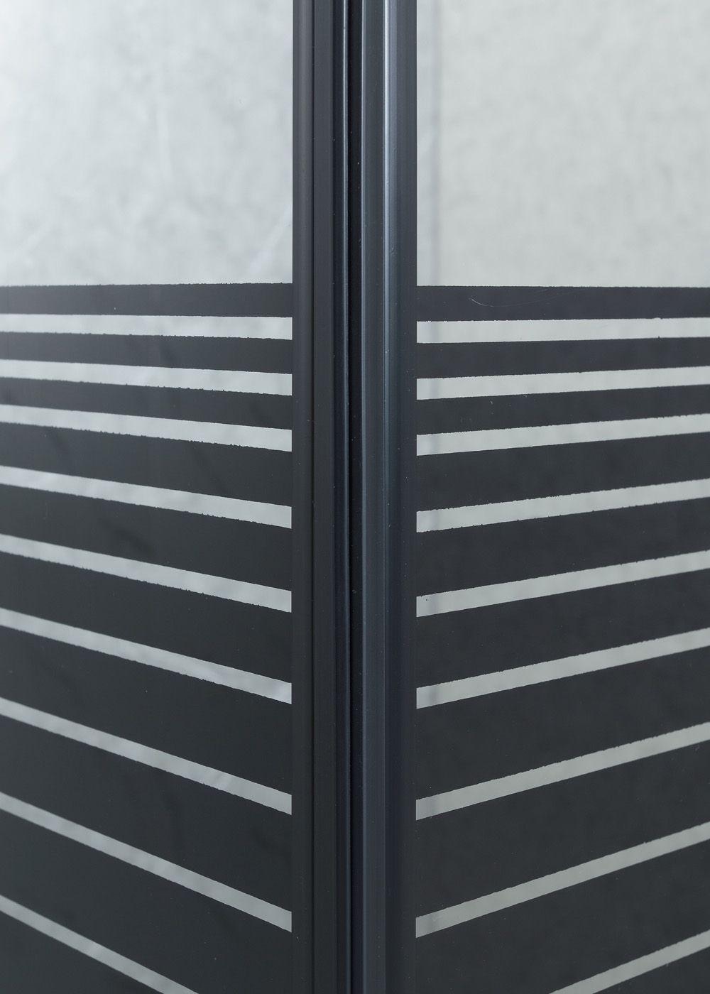 Shower Recto Strava Negro 90x90cm (Incluye Receptáculo)-5