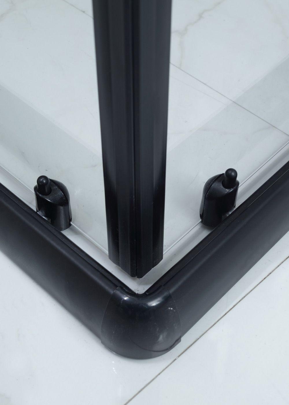 Shower Recto Strava Negro 90x90cm (Incluye Receptáculo)-6