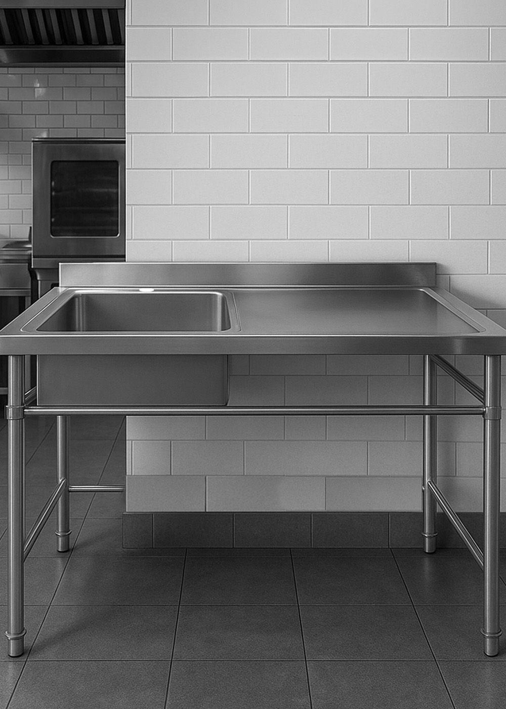 Lavafondo de Acero Inoxidable Secador Derecho Joytek 120x60x90 cm-3