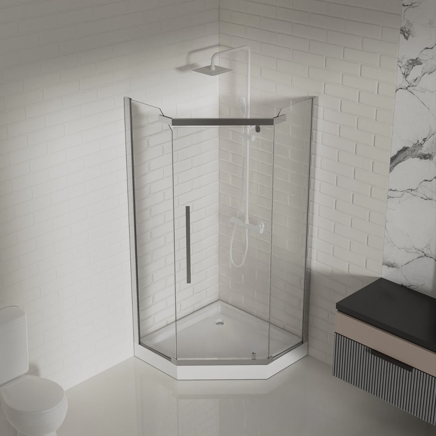 Shower 90x90cm Diamante-2