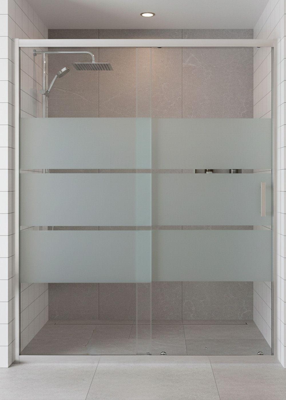 MAMPARA AJUSTABLE DE DUCHA STYLE 140-160 LINEAS BLANCAS (2 HOJAS)-3