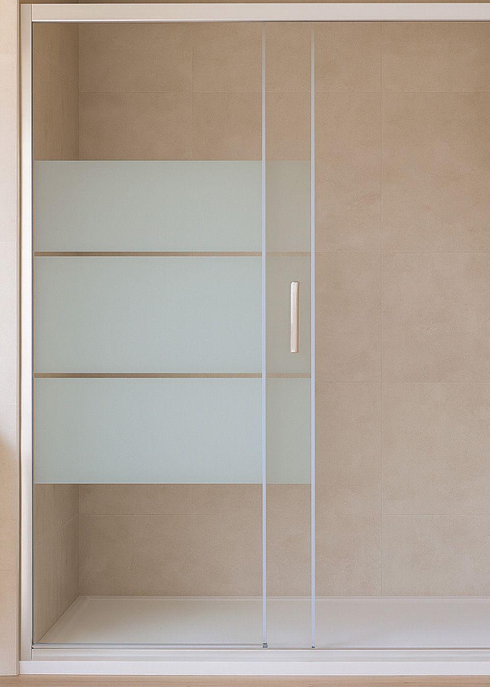 MAMPARA AJUSTABLE DE DUCHA STYLE 140-160 LINEAS BLANCAS (2 HOJAS)-4