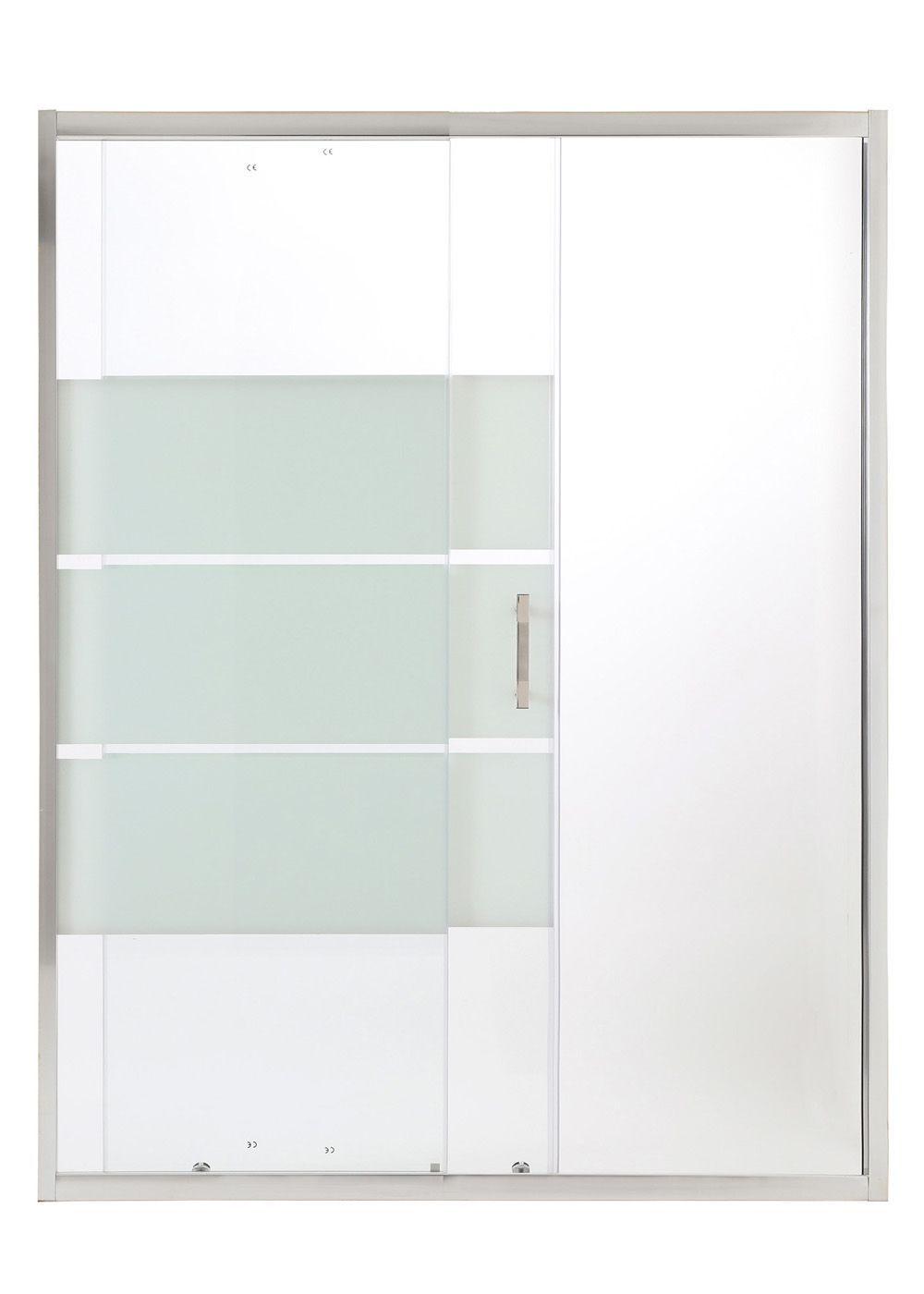 MAMPARA AJUSTABLE DE DUCHA STYLE 140-160 LINEAS BLANCAS (2 HOJAS)-5