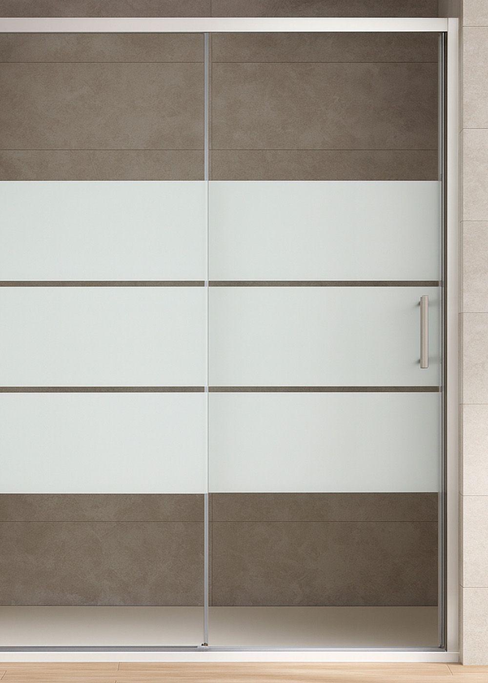 MAMPARA AJUSTABLE DE DUCHA STYLE 140-160 LINEAS BLANCAS (2 HOJAS)-6