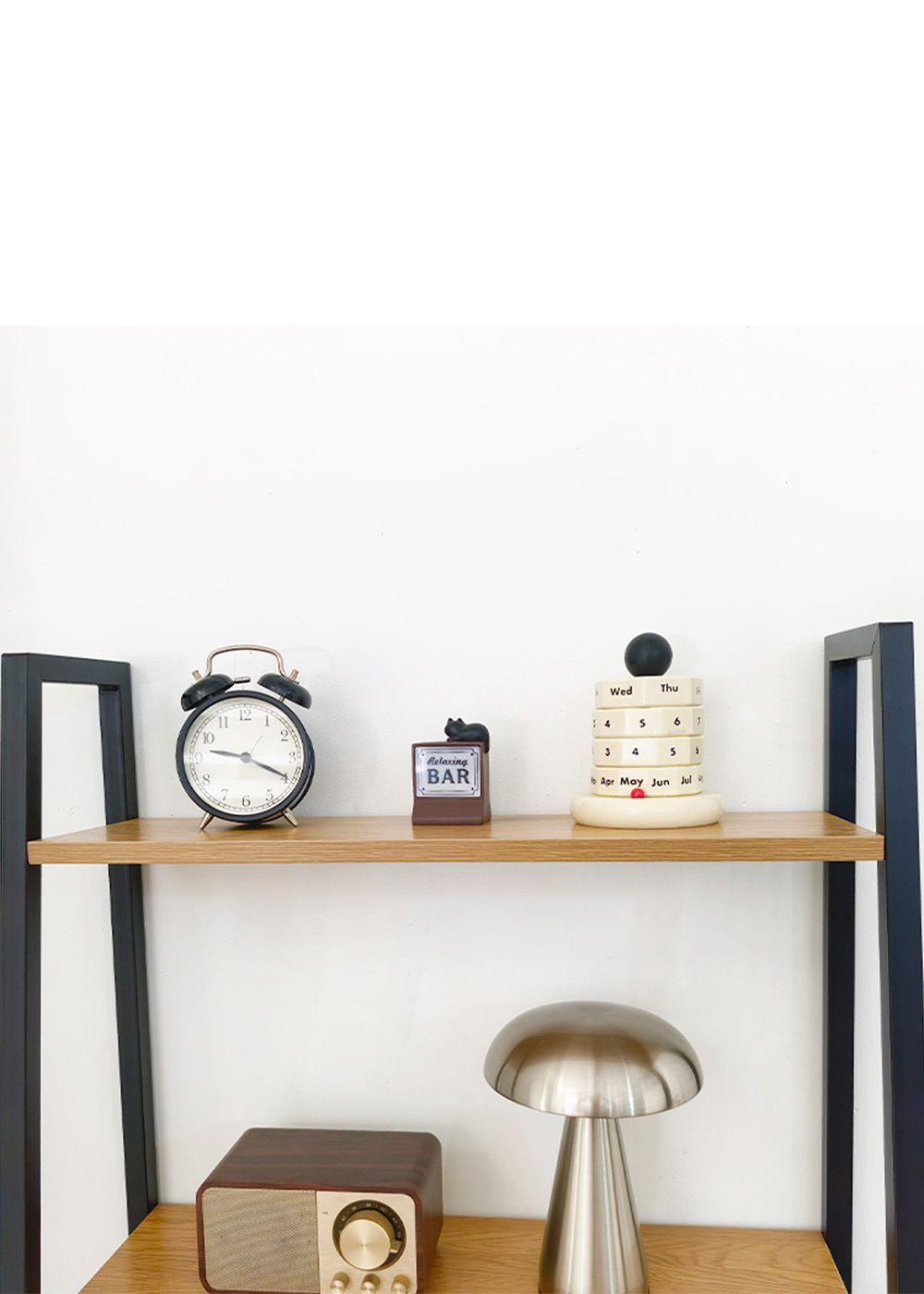 Estante Escalera de Metal con Repisas 60x35x171 cm Roble Claro-6