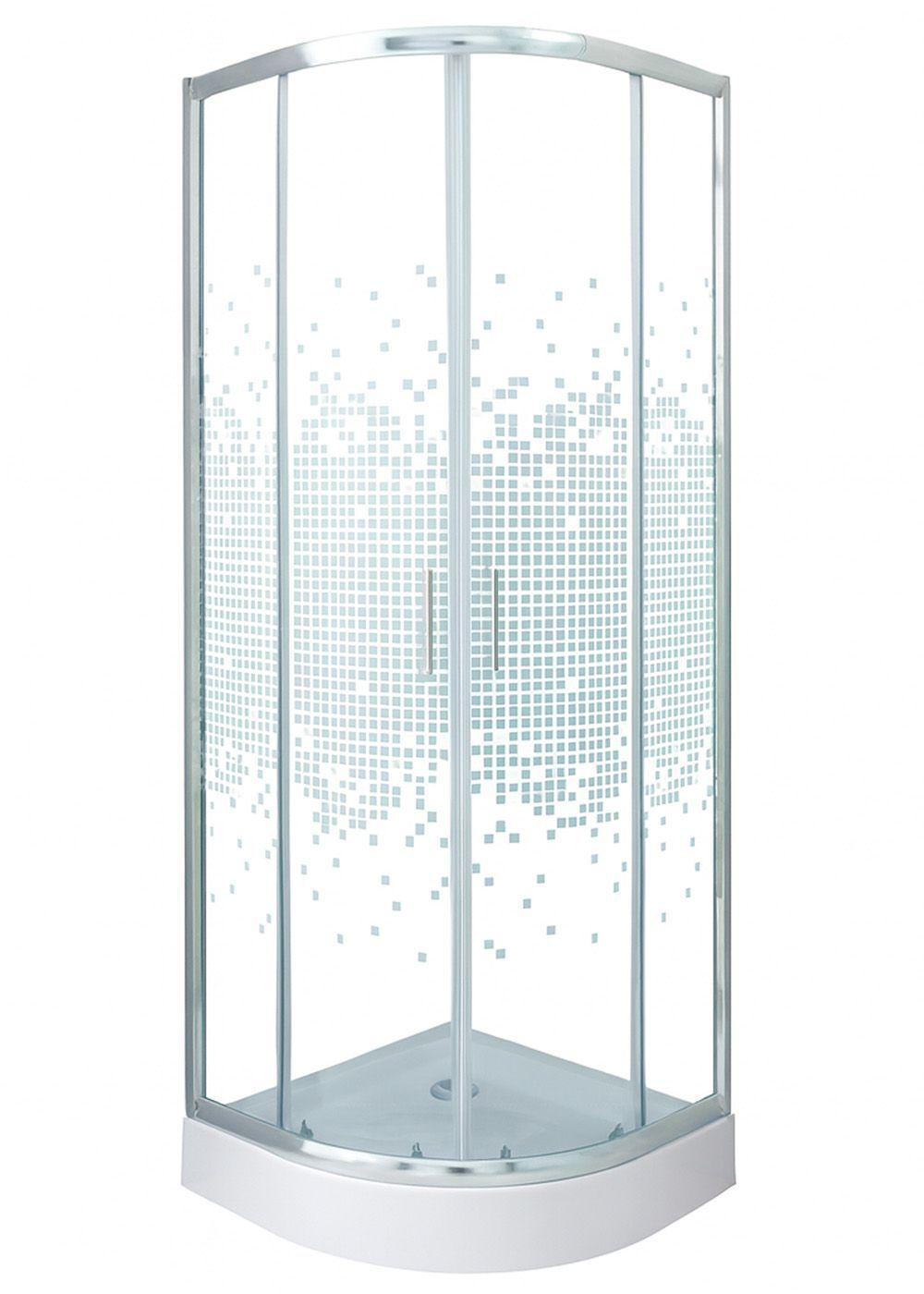 SHOWER DOOR  JOYTEK CURVO MOSAIC WHITE 70X70X199 CM (INCLUYE RECEPTÁCULO)-7