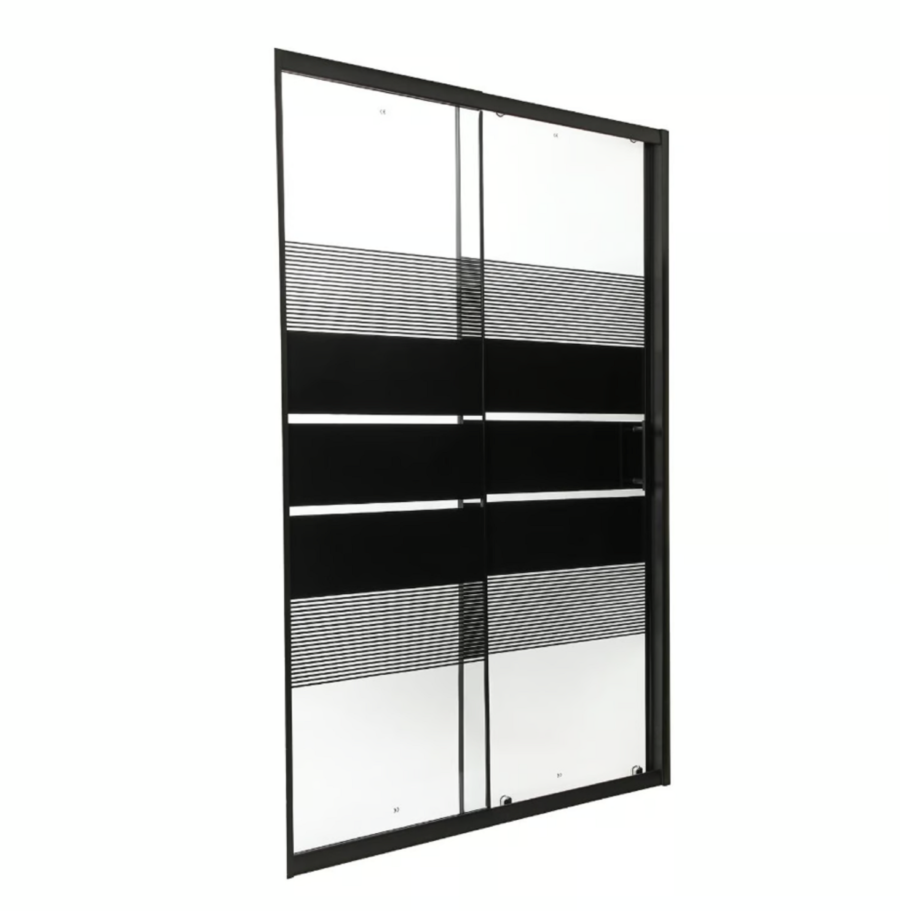 MAMPARA CON DISEÑO AJUSTABLE NEGRA 140-155X185 CM-2