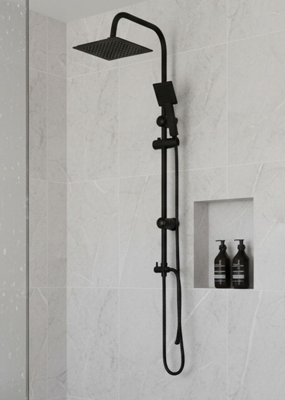 COLUMNA DE DUCHA JOYTEK PLATO CUADRADO NEGRO SH10MB-2