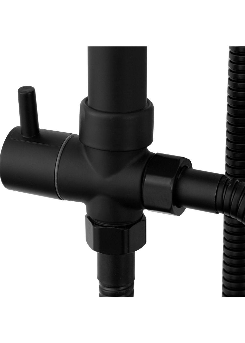 COLUMNA DE DUCHA JOYTEK PLATO CUADRADO NEGRO SH10MB-6