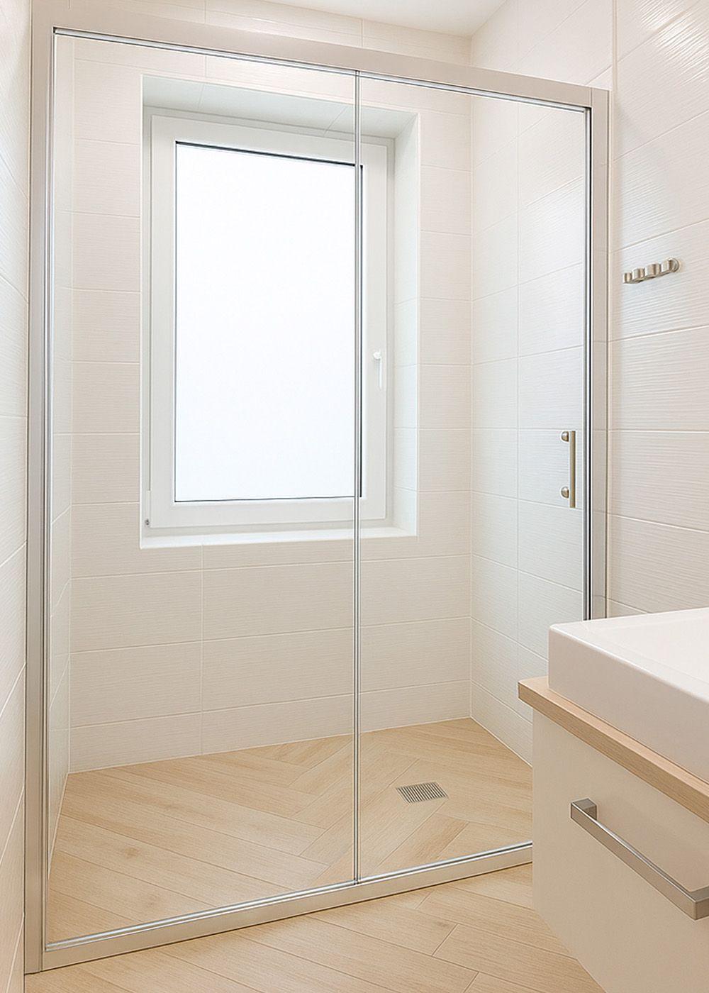 Mampara Ajustable de Ducha LENS 140-160 cm Transparente Cromado-0