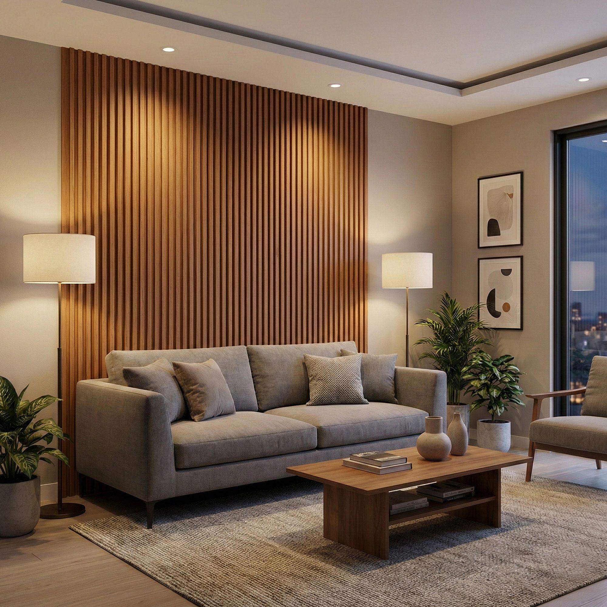 Wall Panel Café Claro 240x16 cm 3.84 m² (10 Paneles)-3