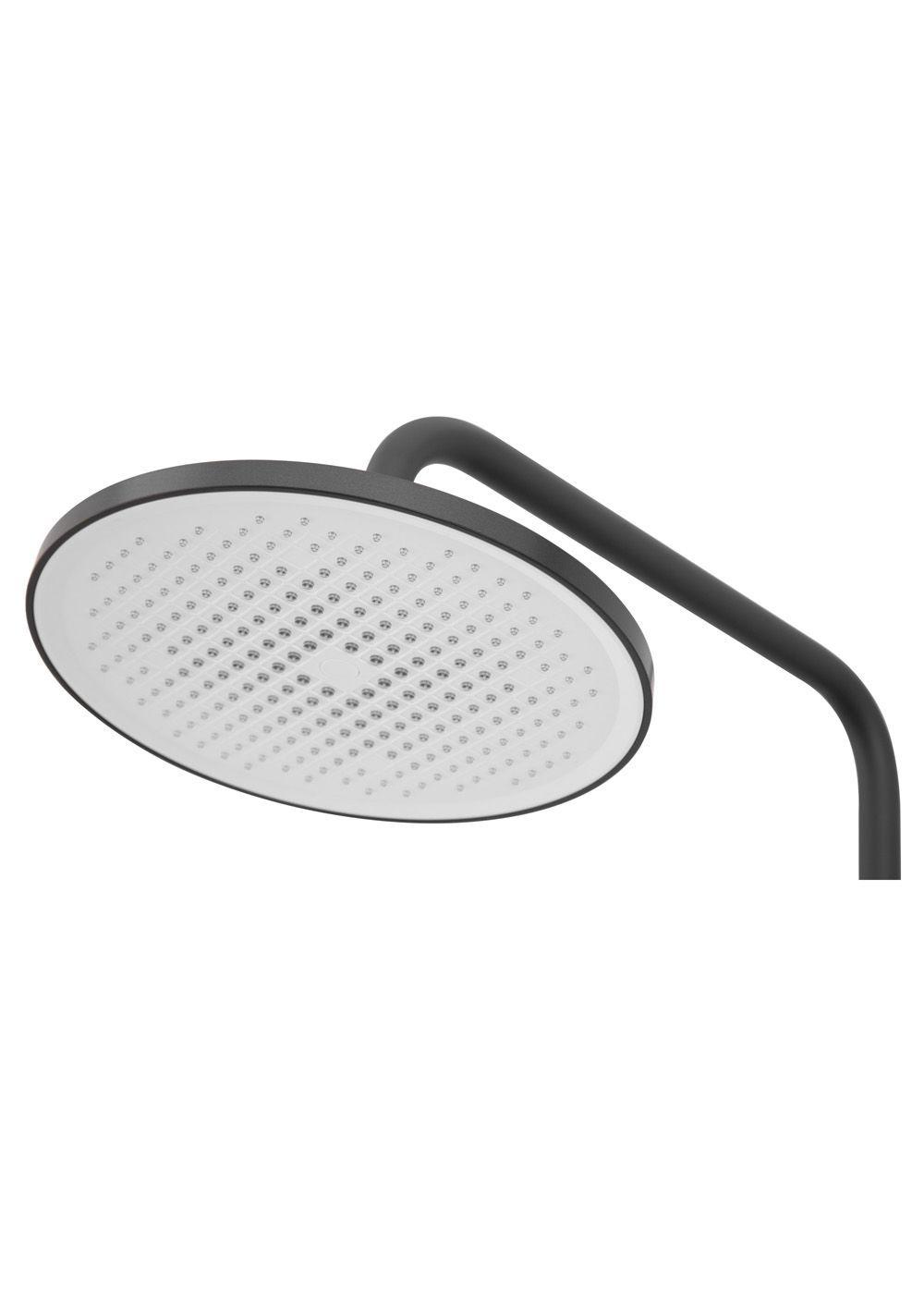 COLUMNA DUCHA TECLADO MONOMANDO 4 FUNCIONES PLATO REDONDO GRIS GRAFITO-4