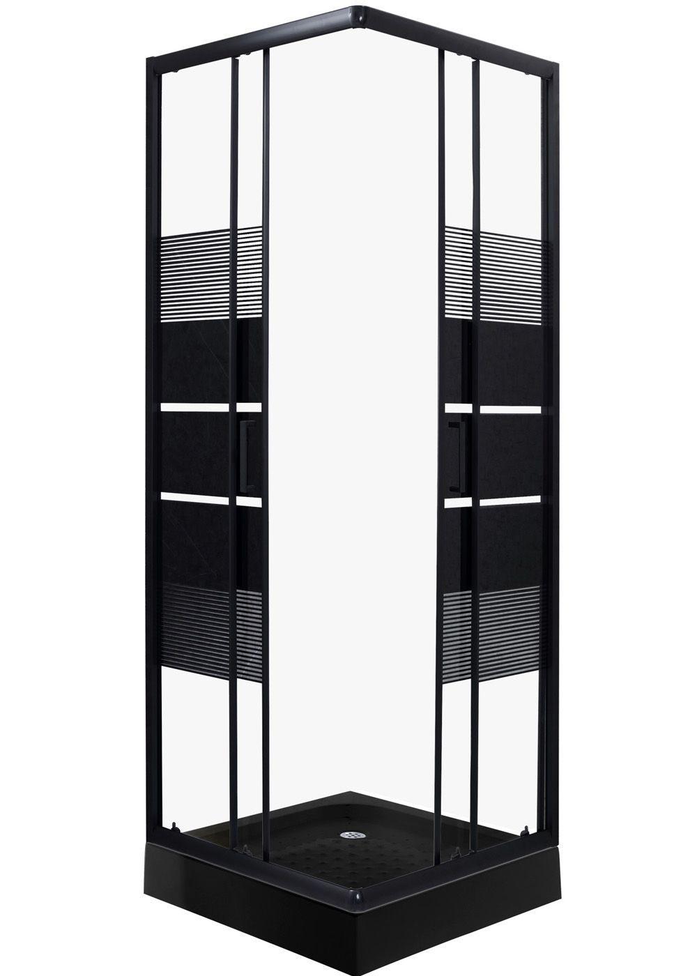 Shower Recto Style Negro 70x70x185cm (Incluye Receptáculo)-3