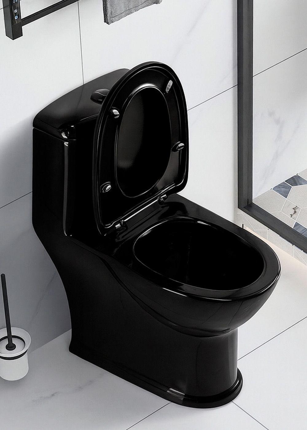 WC One Piece Black 2004 Descarga a Piso 30 cm con Sello Antifuga-4