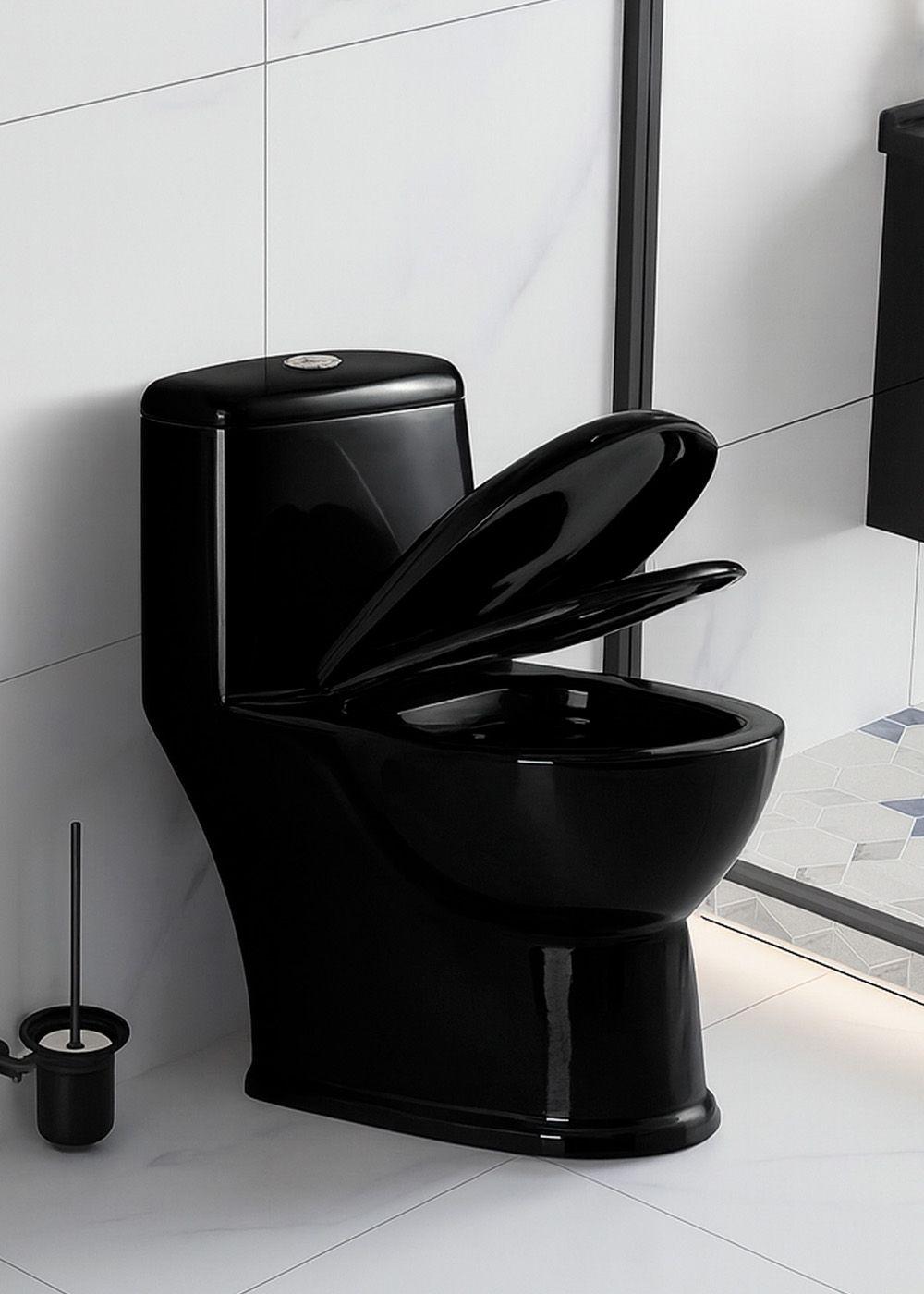 WC One Piece Black 2004 Descarga a Piso 30 cm con Sello Antifuga-5