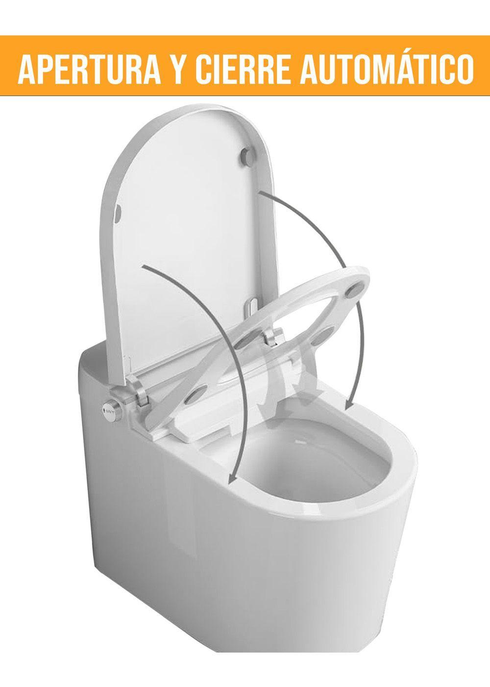 WC Inodoro Inteligente Apertura/Cierre Automático Descarga a Piso 30 cm-2