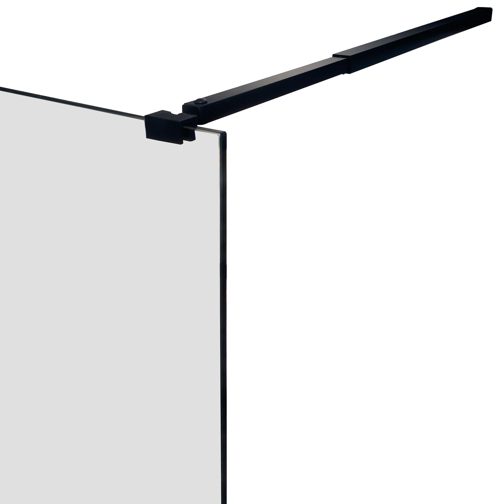 Mampara Fija de Baño Strava Negro Joytek 190×90 cm Vidrio Templado 8 mm-4