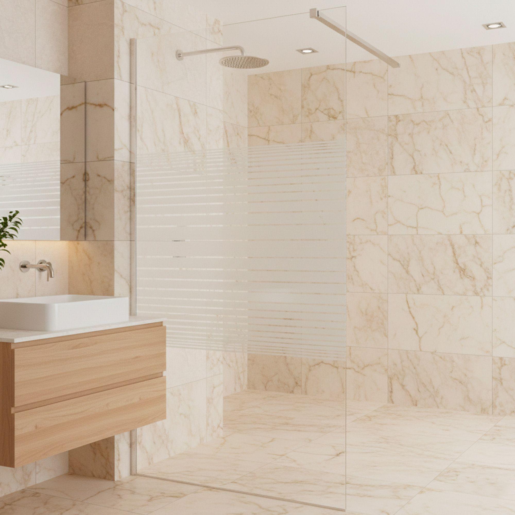 Mampara Fija de Baño Strava Blanca Joytek 190×90 cm Vidrio Templado 8 mm-2